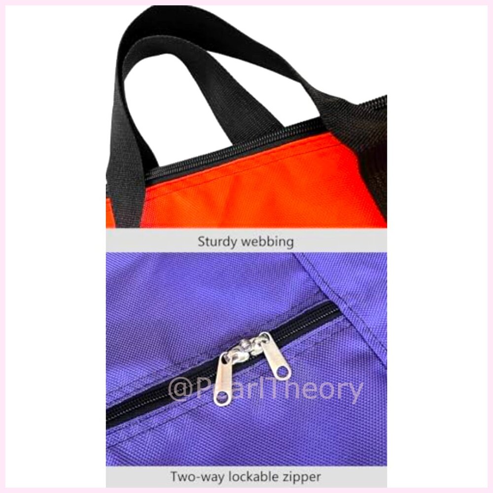 Extra Large Foldable Duffle Bag With Zippers And … - image 3